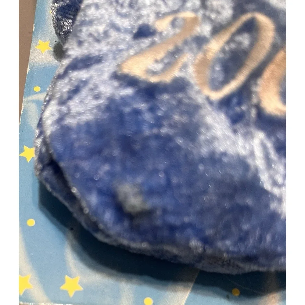 Vtg DanDee Baby Boy First Christmas 2000 Ornament Blue Teddy‎ Bear Soft Plush